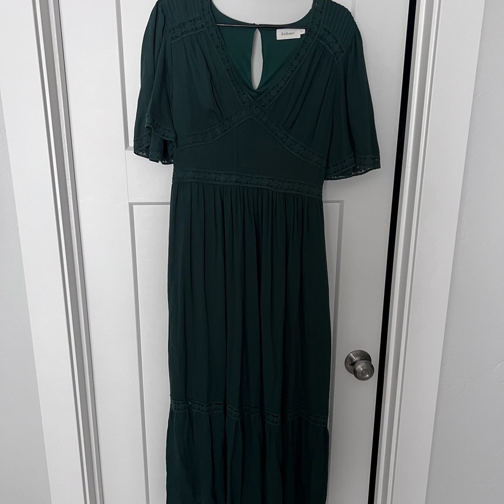 bohme Dark Green Maxi Dress